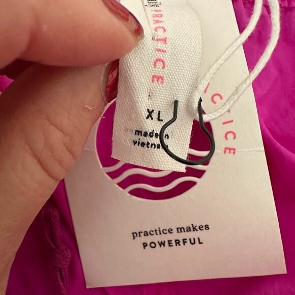 Anthropologie XL Daily Practice Base Jump Parachute Cargo Pants in Disco Magenta - Picture 11 of 14